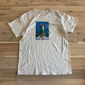 Mac Miller white cotton t-shirt Sz L  #hiphop #music